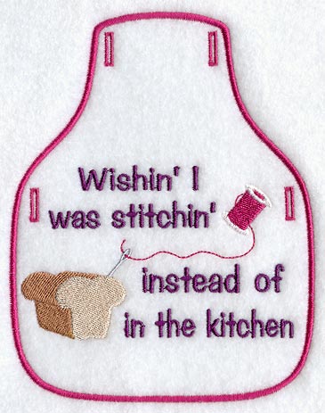 Wishin' I was Stitchin' Bottle Apron (In-the-Hoop)