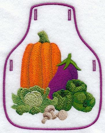 Country Vegetables Bottle Apron (In-the-Hoop)