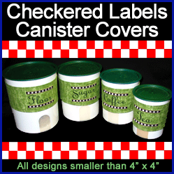 A Checkered Labels Canister Covers Design Pack