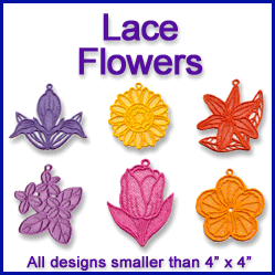 A Flowers Bouquet (Lace) Design Pack