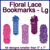 A Floral Bookmarks (Lace) Design Pack