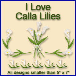 A I Love Calla Lilies Design Pack