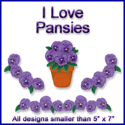 A I Love Pansies Design Pack