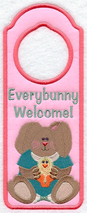 Everybunny Welcome Door Hanger (In-the-Hoop)