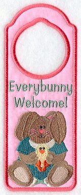 Everybunny Welcome Door Hanger (In-the-Hoop)