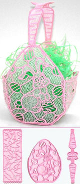 Easter Bunny Basket (3 Pieces) (Lace)