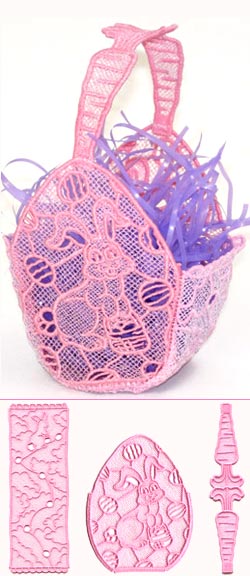 Easter Bunny Basket (3 Pieces) (Lace)