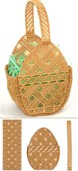 Wicker Weave Basket (3 Pieces) (Lace)