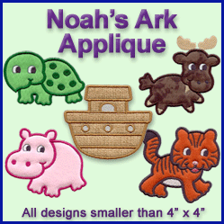 A Noah's Ark Design Pack (Applique)
