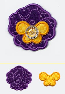 Layered Two-Piece Pansy (Applique)