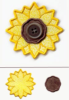 Layered Two-Piece Sunflower (Applique)