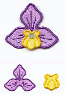 Layered Two-Piece Iris (Applique)