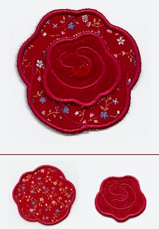 Layered Two-Piece Rose (Applique)