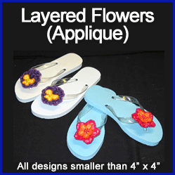 A Layered Flowers Design Pack (Applique)