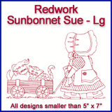 A Redwork Sunbonnet Sue Design Pack