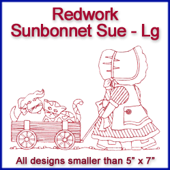 A Redwork Sunbonnet Sue Design Pack