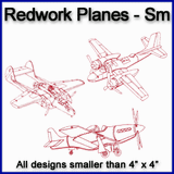 A Redwork Planes Design Pack