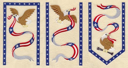 Star-Spangled Eagle Bell Pull (3 Pieces)