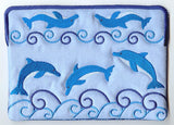 Dolphin and Waves Sunglasses Case (In-the-Hoop)