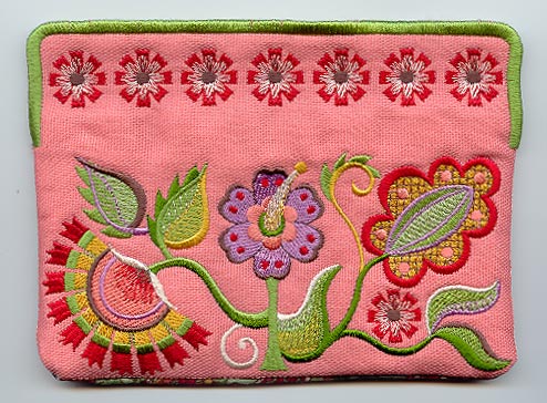 Jacobean Floral Sunglasses Case (In-the-Hoop)