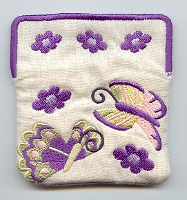 Butterflies and Flowers Coin Purse (In-the-Hoop)