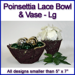A Poinsettia Bowl and Vase (Lace) Design Pack