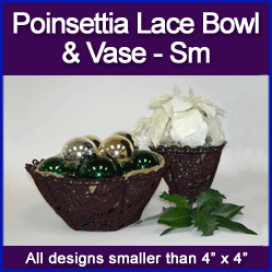 A Poinsettia Bowl and Vase (Lace) Design Pack