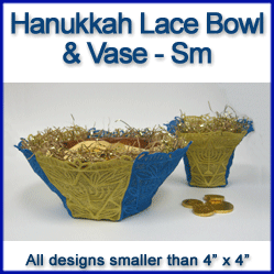 A Hanukkah Bowl and Vase (Lace) Design Pack