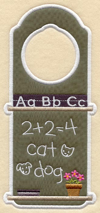 Chalkboard Door Hanger (In-the-Hoop)