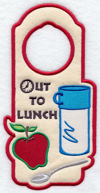 Out to Lunch Door Hanger (In-the-Hoop)
