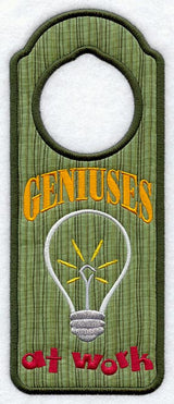 Geniuses at Work Door Hanger (In-the-Hoop)