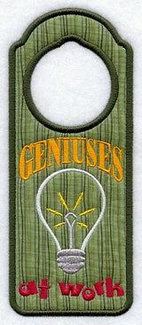 Geniuses at Work Door Hanger (In-the-Hoop)