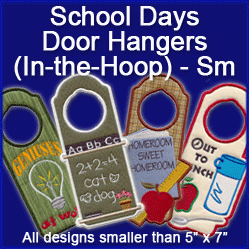 A School Days Door Hangers (In-the-Hoop) Design Pack