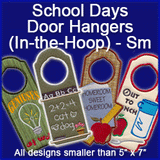 A School Days Door Hangers (In-the-Hoop) Design Pack