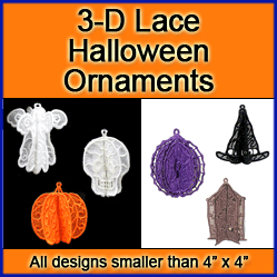 A 3D Halloween Ornaments (Lace) Design Pack