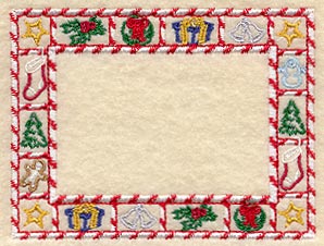 Candy Cane Christmas Photo Frame (In-the-Hoop)