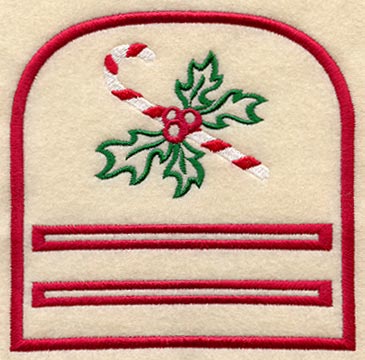 Candy Cane Christmas Notepad Holder (In-the-Hoop)