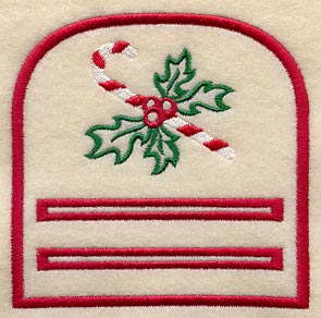 Candy Cane Christmas Notepad Holder (In-the-Hoop)