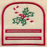 Candy Cane Christmas Notepad Holder (In-the-Hoop)