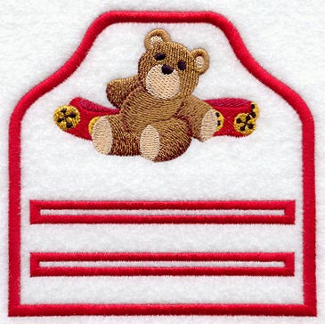 Merry Christmas Teddy Bear Notepad Holder (In-the-Hoop)