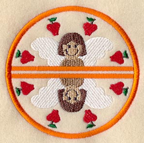 Harvest Angel Coaster (Stemware) (In-the-Hoop)