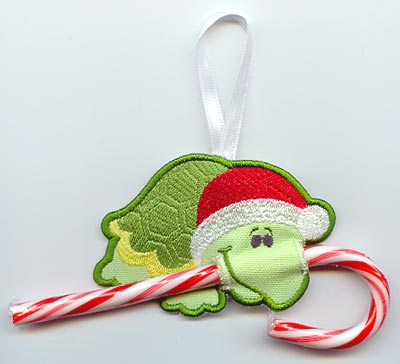Turtle Candy Cane Holder (In-the-Hoop)