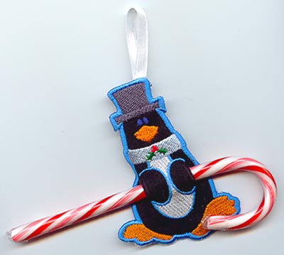 Penguin Candy Cane Holder (In-the-Hoop)