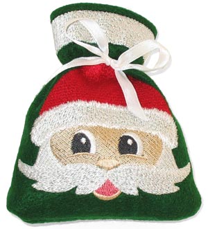Santa Claus Drawstring Bag (In-the-Hoop)