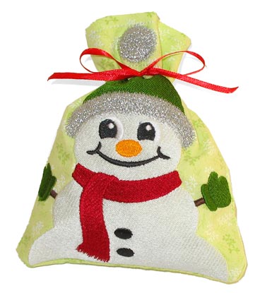 Smiling Snow Buddy Drawstring Bag (In-the-Hoop)