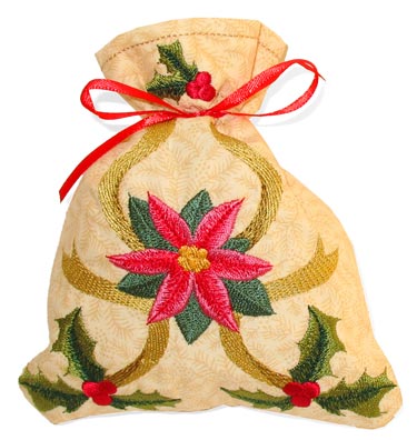 Classic Christmas Drawstring Bag (In-the-Hoop)