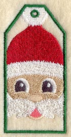 Santa Claus Gift Tag (In-the-Hoop)