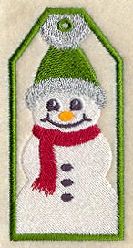 Smiling Snow Buddy Gift Tag (In-the-Hoop)