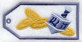 Dreidel and Gelt Gift Tag (In-the-Hoop)