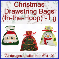 A Christmas Drawstring Bags (In-the-Hoop) Design Pack